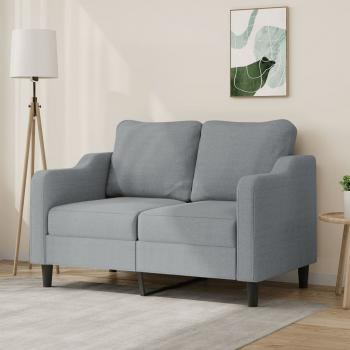 ARDEBO.de - 2-Sitzer-Sofa Hellgrau 120 cm Stoff