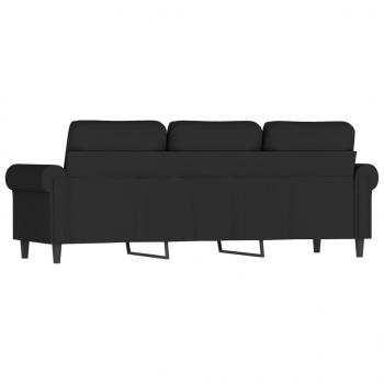 3-Sitzer-Sofa Schwarz 180 cm Samt