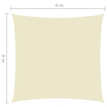 Sonnensegel Oxford-Gewebe Quadratisch 6x6 m Creme