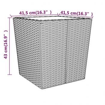 5-tlg. Garten-Bistro-Set Poly Rattan und Hartglas Grau 