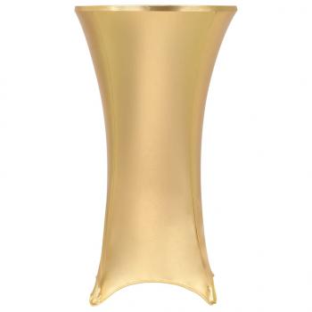 ARDEBO.de - 2 Stück Stretch-Tischdecken Golden 60 cm 