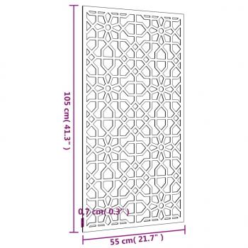 Garten-Wanddeko 105x55 cm Cortenstahl Maurisches Design