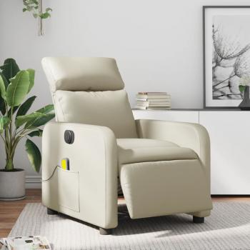 ARDEBO.de - Massagesessel Elektrisch Creme Kunstleder