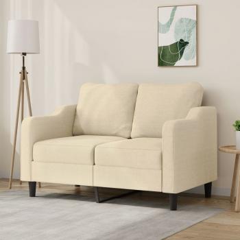 ARDEBO.de - 2-Sitzer-Sofa Creme 120 cm Stoff