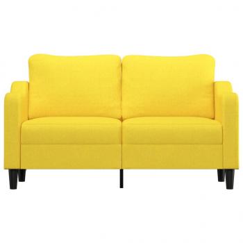 2-Sitzer-Sofa Hellgelb 140 cm Stoff