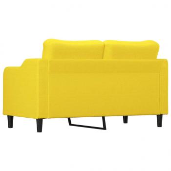 2-Sitzer-Sofa Hellgelb 140 cm Stoff