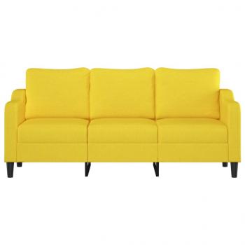 3-Sitzer-Sofa Hellgelb 180 cm Stoff