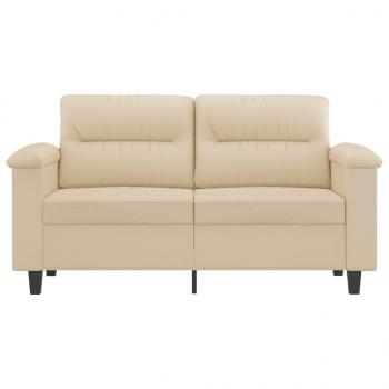 2-Sitzer-Sofa Creme 120 cm Mikrofasergewebe