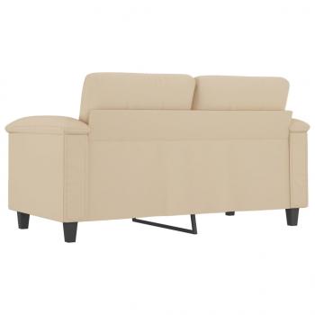 2-Sitzer-Sofa Creme 120 cm Mikrofasergewebe