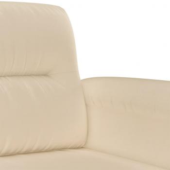 2-Sitzer-Sofa Creme 120 cm Mikrofasergewebe