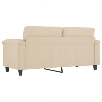 2-Sitzer-Sofa Creme 140 cm Mikrofasergewebe