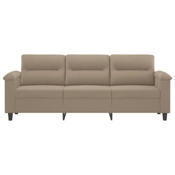 3-Sitzer-Sofa Taupe 180 cm Mikrofasergewebe