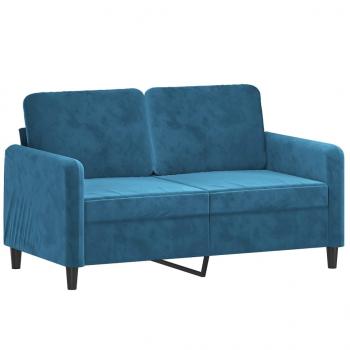 2-Sitzer-Sofa Blau 120 cm Samt