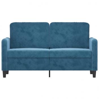 2-Sitzer-Sofa Blau 120 cm Samt