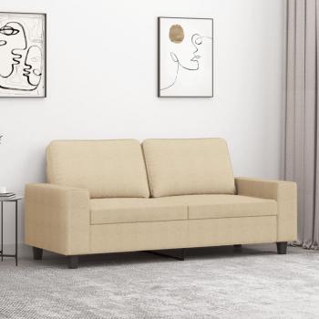 ARDEBO.de - 2-Sitzer-Sofa Creme 140 cm Stoff