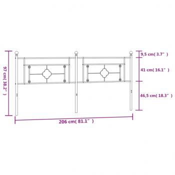 Kopfteil Metall Weiß 200 cm