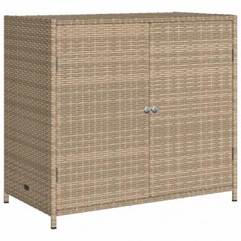 Gartenschrank Beige 83x45x76 cm Poly Rattan