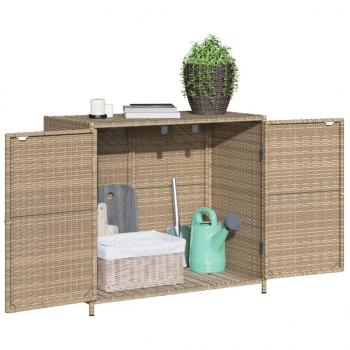 Gartenschrank Beige 83x45x76 cm Poly Rattan