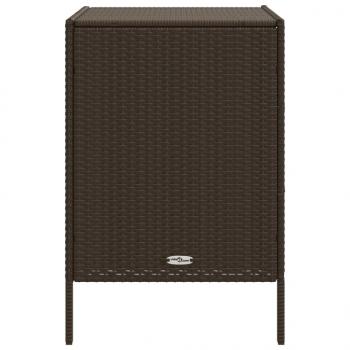 Gartenschrank Braun 55x59x80 cm Poly Rattan