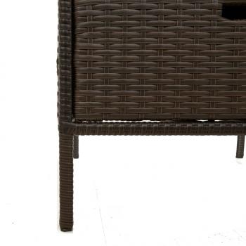 Gartenschrank Braun 55x59x80 cm Poly Rattan