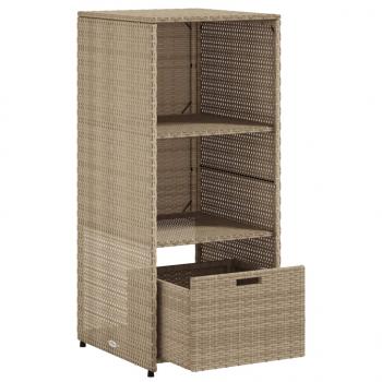 Gartenschrank Beige 50x55x115 cm Poly Rattan