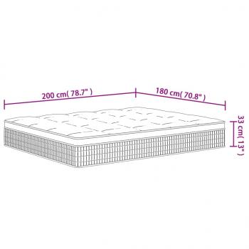 Matratze Taschenfederkern Mittelfest 180x200 cm