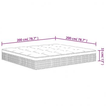 Matratze Taschenfederkern Mittelfest 200x200 cm