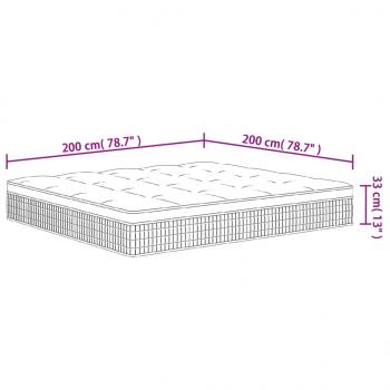 Matratze Taschenfederkern Mittelfest 200x200 cm