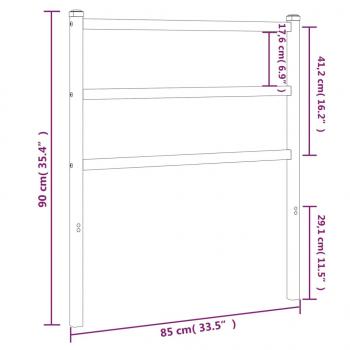 Kopfteil Metall Weiß 80 cm