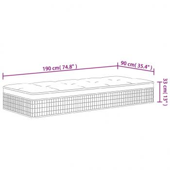 Matratze Taschenfederkern Mittelfest 90x190 cm