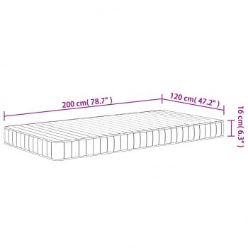 Matratze Schaumstoff Mittelweich 120x200 cm