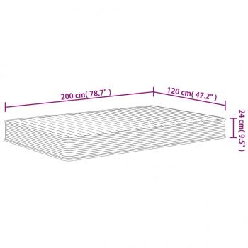 Matratze Schaumstoff Mittelweich 120x200 cm