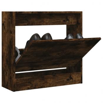 ARDEBO.de - Schuhschrank Räuchereiche 60x21x57 cm Holzwerkstoff