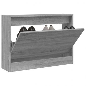 ARDEBO.de - Schuhschrank Grau Sonoma 80x21x57 cm Holzwerkstoff