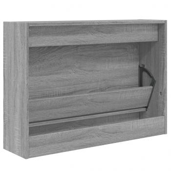 Schuhschrank Grau Sonoma 80x21x57 cm Holzwerkstoff