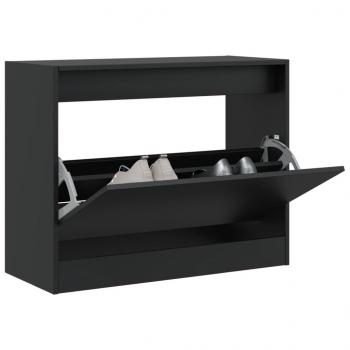 ARDEBO.de - Schuhschrank Schwarz 80x34x63 cm Holzwerkstoff