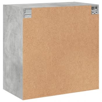 Wandschrank mit Glastüren Betongrau 68x37x68,5 cm