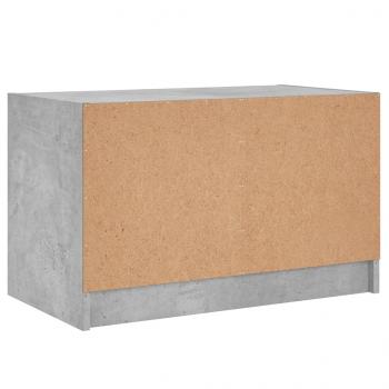 TV-Schrank mit Glastüren Betongrau 68x37x42 cm