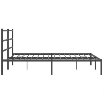 Bettgestell mit Kopfteil Metall Schwarz 183x213 cm