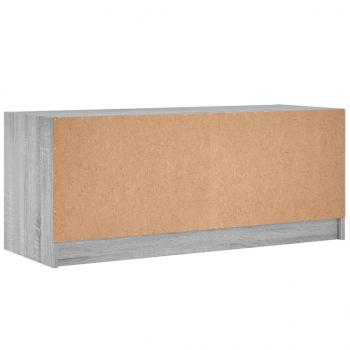 TV-Schrank mit Glastüren Grau Sonoma 102x37x42 cm