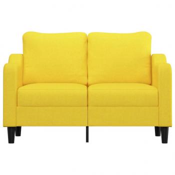 2-Sitzer-Sofa Hellgelb 120 cm Stoff