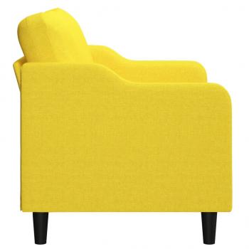 2-Sitzer-Sofa Hellgelb 120 cm Stoff