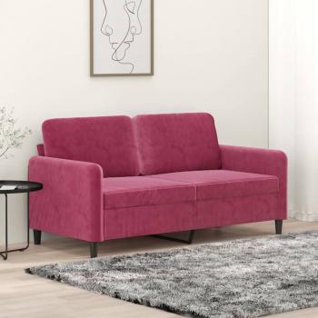 ARDEBO.de - 2-Sitzer-Sofa Weinrot 140 cm Samt