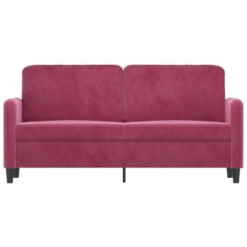 2-Sitzer-Sofa Weinrot 140 cm Samt