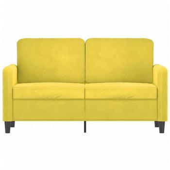 2-Sitzer-Sofa Gelb 120 cm Samt