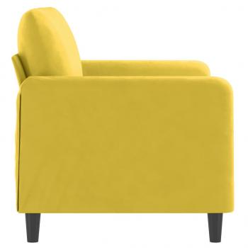 2-Sitzer-Sofa Gelb 120 cm Samt