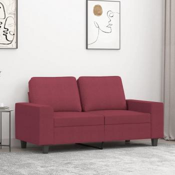 ARDEBO.de - 2-Sitzer-Sofa Weinrot 120 cm Stoff