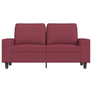 2-Sitzer-Sofa Weinrot 120 cm Stoff