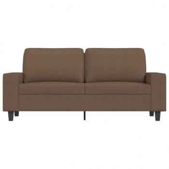 2-Sitzer-Sofa Braun 140 cm Stoff