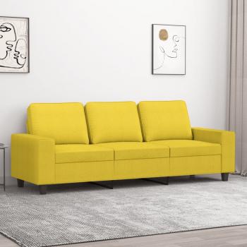 ARDEBO.de - 3-Sitzer-Sofa Hellgelb 180 cm Stoff